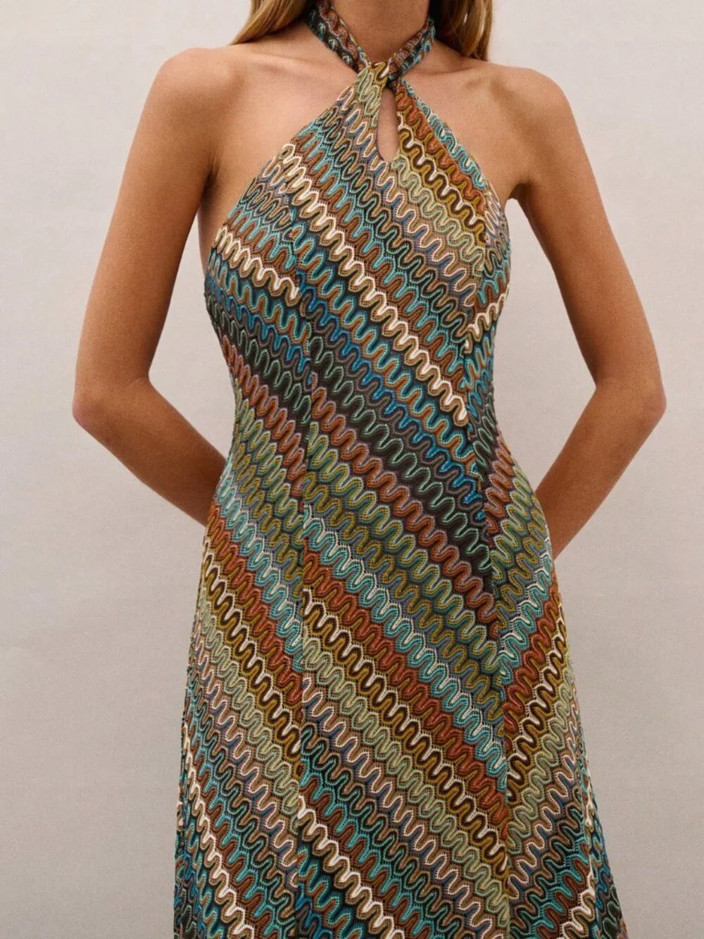 Multicolor Boho Women's Patterned Maxi Dress - Picture 4 of 7